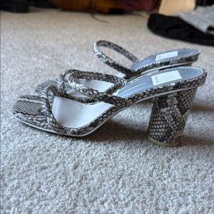 Dolce Vita Snake Print Heeled Mules